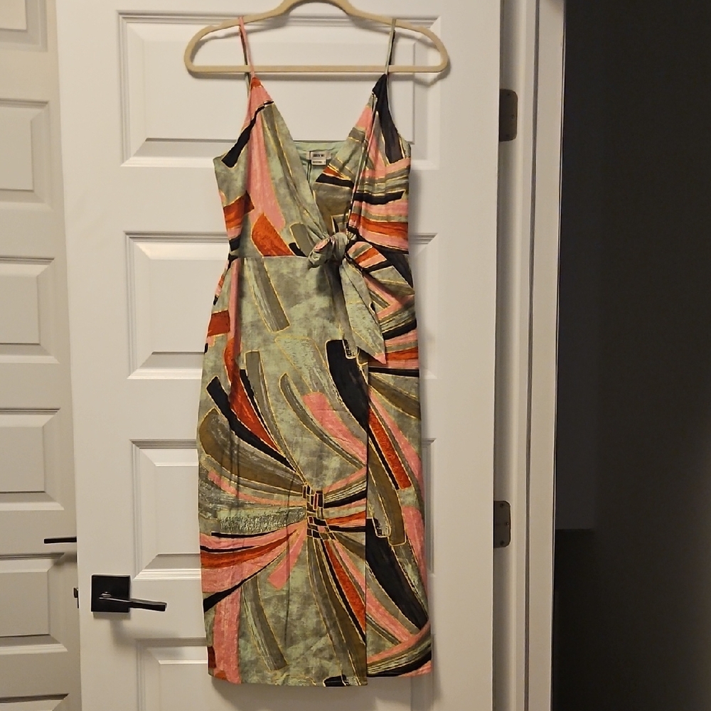 Jason Wu Green and Orange Spaghetti Strap Sundress NWT
